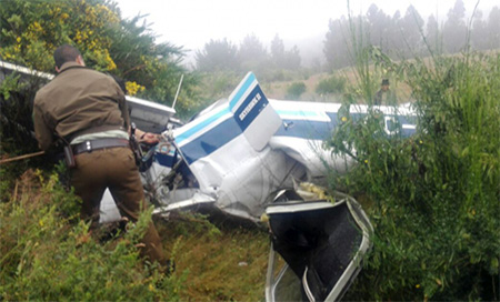 La aeronave accidentada en Chile