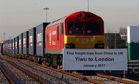 Primer tren de carga chino en Londres