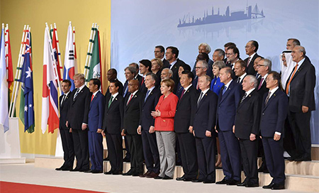 Líderes del G20 en Hamburgo