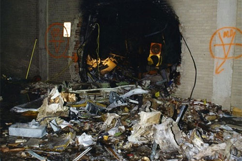 imágenes de la destrucción en el Pentágono