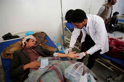 la epidemia de cólera agrava la situación en Yemen