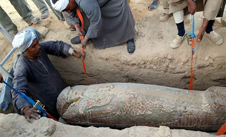 Una de las momias encontradas en catacumbas