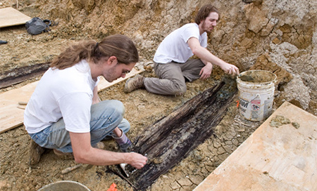Excavaciones en el campus de la Universidad de Misisipi