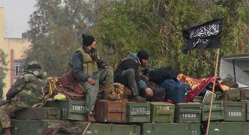 cajas de municiones en poder del Frente al Nusra