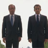 Simb&oacutelico acto en presencia de Sarkozy y Hollande