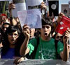 Estudiantes se manifiestan contra los recortes en educaci&oacuten en Espa&ntildea