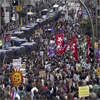 Manifestación en España en protesta por austeridad 