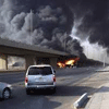Derrumbe de un edificio en Riad por la explosi&#243n de un cami&#243n de combustible