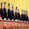El presidente Hu y el primer ministro Wen salen del nuevo Comité Central del PCCh