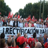 Las manifestaciones continuaran en Espa&ntildea
