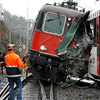 Suiza: Choque de dos trenes de pasajeros