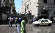 la explosión de dos bombas en una plaza del centro de Damasco