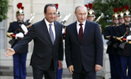 Encuentro constructivo entre Putin y Hollande en Francia