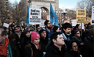 Manifestación en Nueva York contra la deportación de inmigrantes