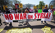 Protestan en Washington contra el ataque a Siria 