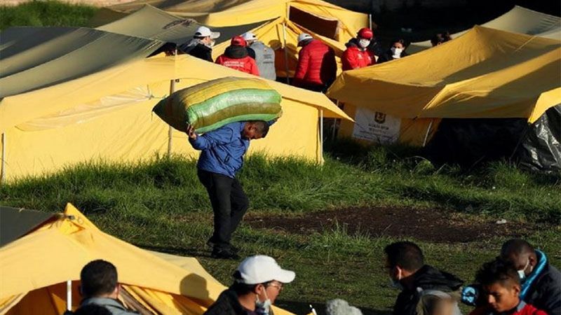 Colombia despeja un campamento de migrantes venezolanos