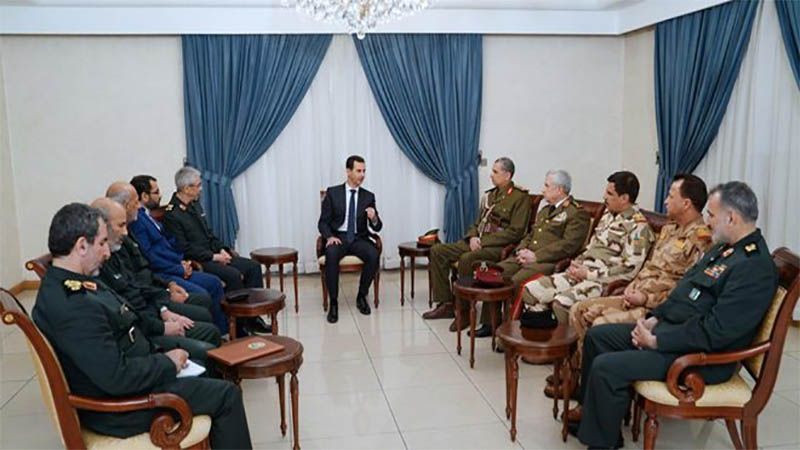 Presidente sirio se reúne con los jefes de Estados Mayores de los Ejércitos de Irán e Iraq
