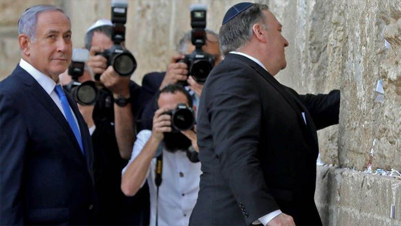 Trump es un “enviado de Dios” para salvar al régimen sionista, opina Pompeo