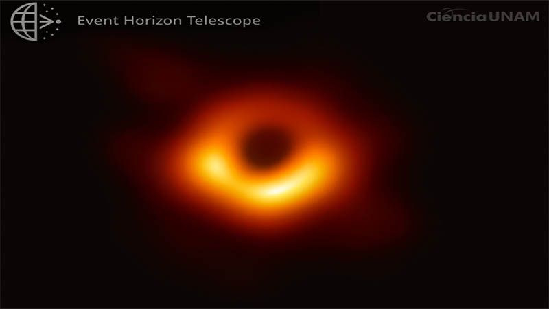 Presentan primera imagen real de un agujero negro