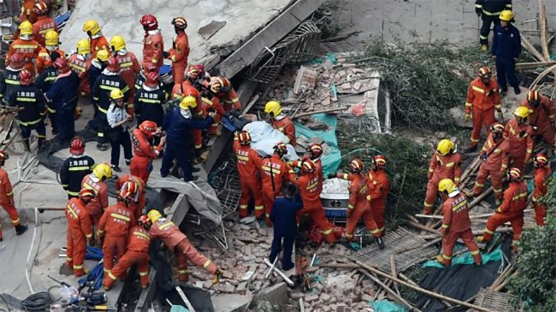 Asciende a diez el número de fallecidos por colapso de un edificio en Shanghái