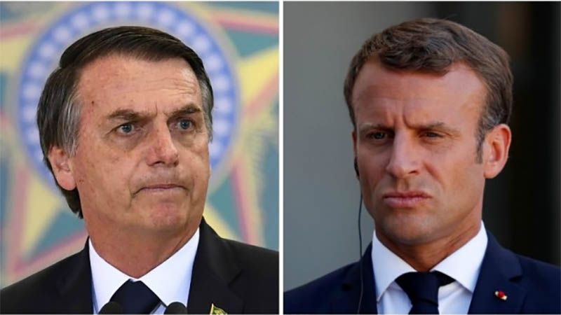 Macron y Bolsonaro se enfrentan por los incendios en la Amazonía