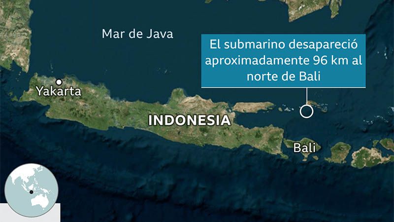 Localizan el submarino desaparecido de la Armada indonesia