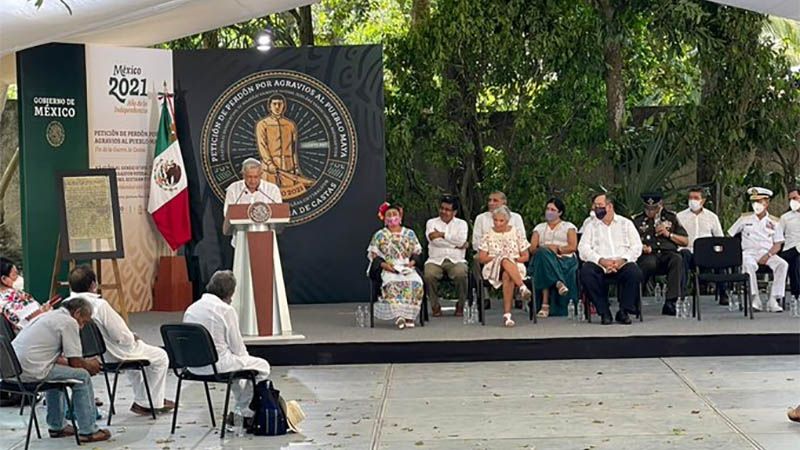 Presidente de M&eacute;xico pide perd&oacute;n al pueblo maya por cinco siglos de abusos