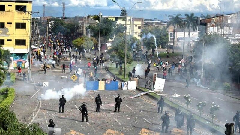 Condena internacional al abuso policial en s&eacute;ptimo d&iacute;a de protestas en Colombia