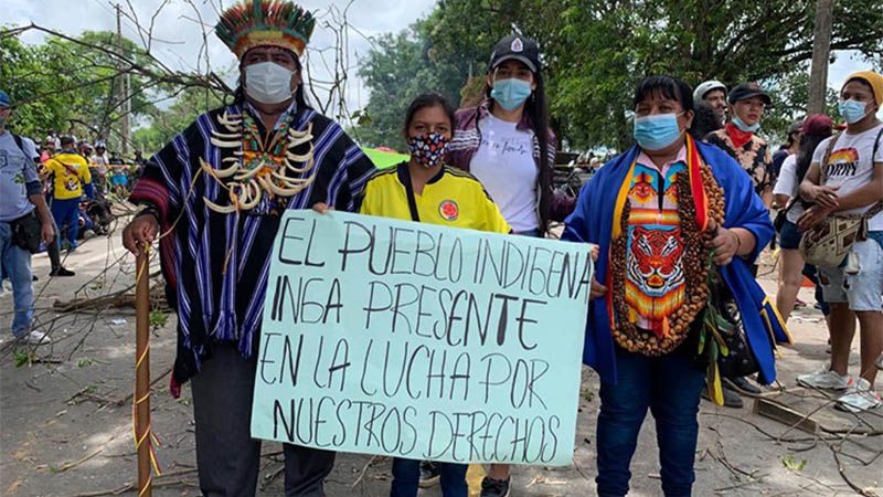 Pueblos originarios de Colombia llaman a la protesta permanente