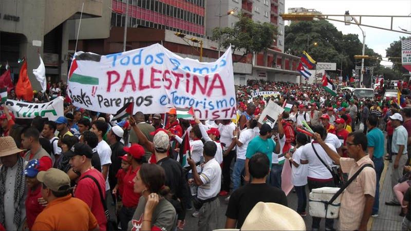 Venezuela se moviliza en solidaridad con el pueblo de Palestina