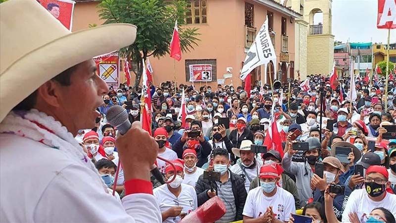 Castillo sigue liderando la elecci&oacute;n presidencial de Per&uacute;, con m&aacute;s del 97% de votos contados