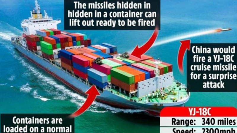 Temen que China está escondiendo misiles en buques mercantes para ataques sorpresas