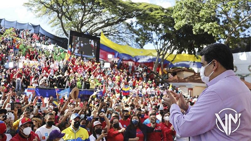 Marcha en Venezuela en apoyo al presidente Maduro y contra Guaid&oacute;