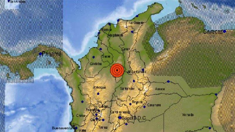 Un fuerte terremoto sacude varias zonas de Colombia