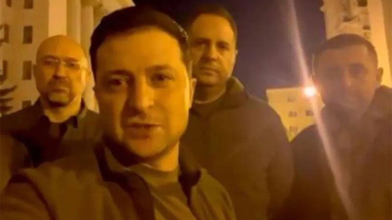 El presidente ucraniano: &ldquo;Estamos todos aqu&iacute;&rdquo; en Kiev