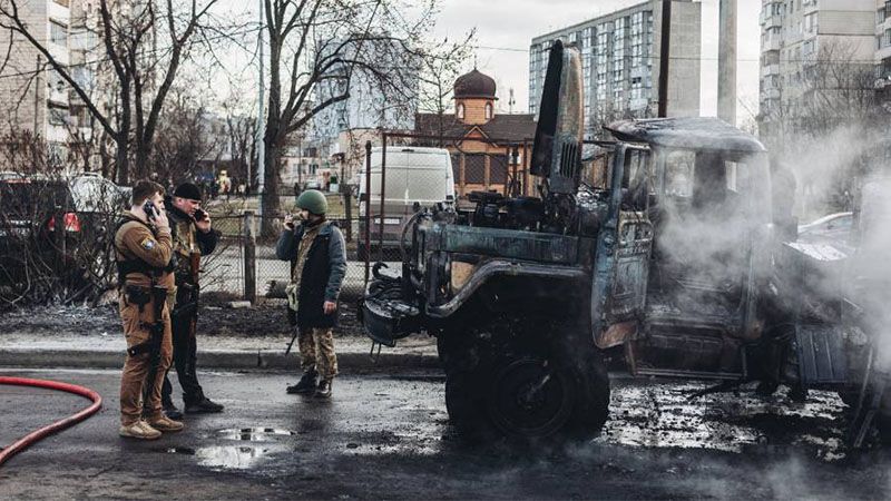 Combates en las calles de Kiev