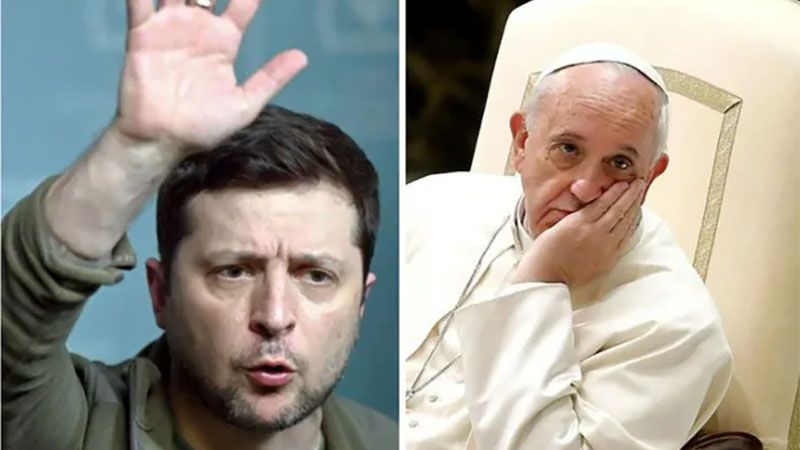 Zelenski pide la mediaci&oacute;n del papa Francisco entre Ucrania y Rusia