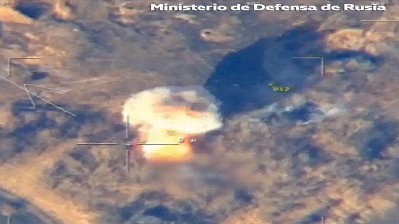 La aviaci&oacute;n de Rusia destruye un enorme dep&oacute;sito de municiones camuflado en Ucrania