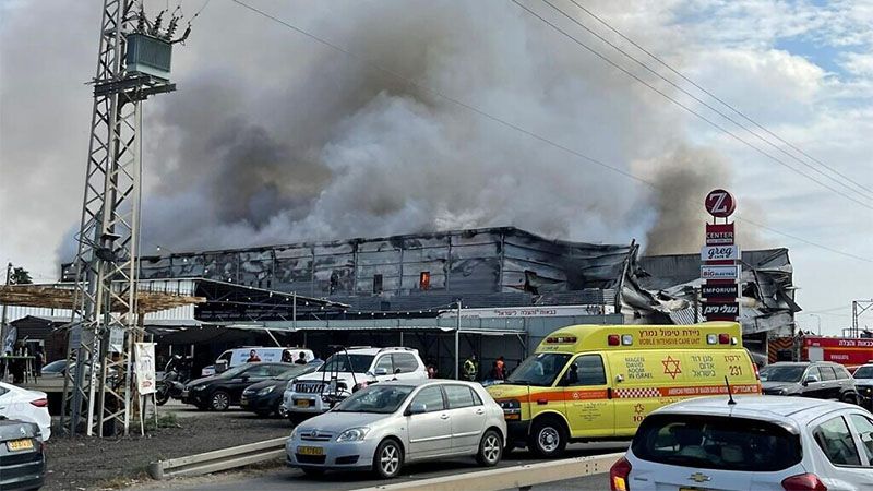 Un gran incendio estalla en la zona industrial israel&iacute; de Qalansawe