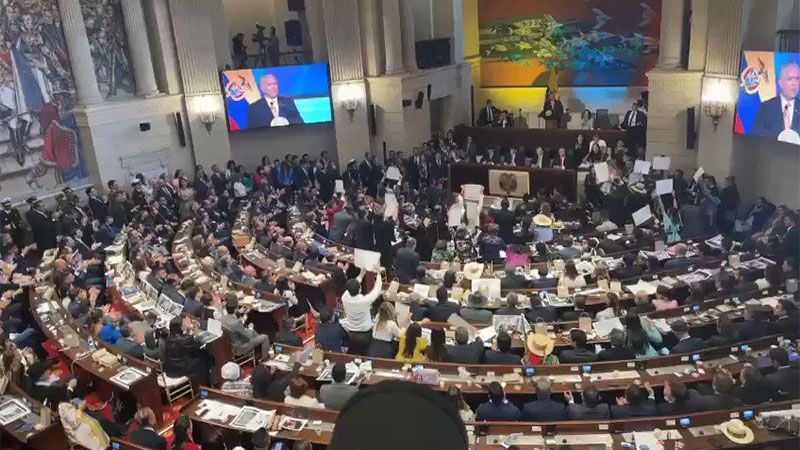 El Congreso de Colombia abuchea al &ldquo;mentiroso&rdquo; Duque