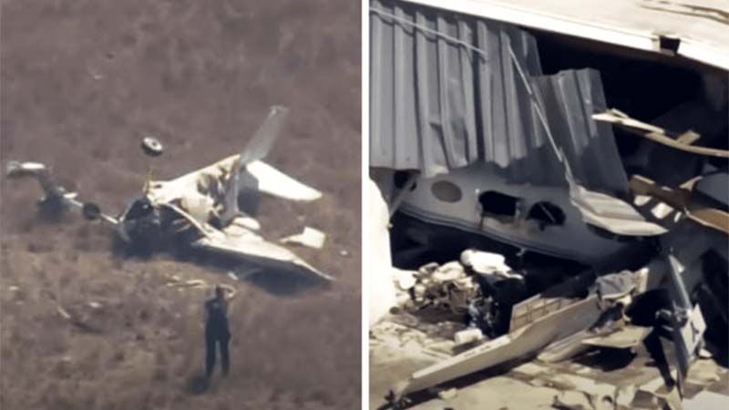 Mueren tres personas por el choque de dos aviones en California