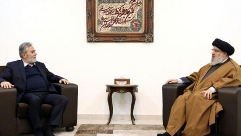 Nasrolá mantiene un encuentro con el líder palestino de la Yihad Islámica