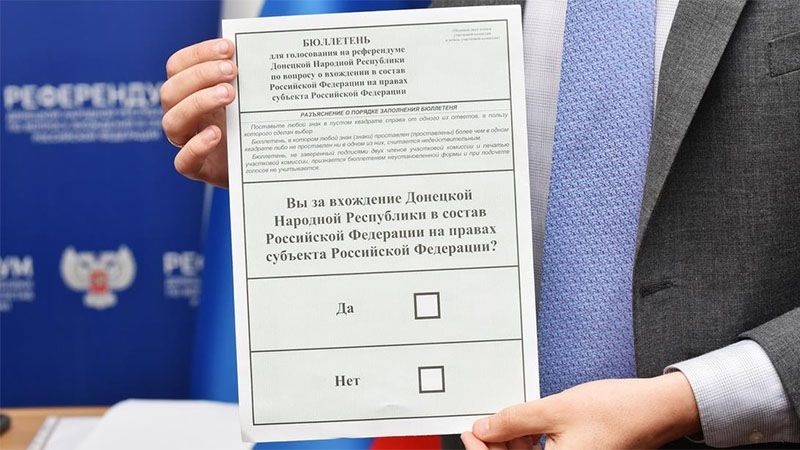 Donbás, Jersón y Zaporozhie inician referendo para unirse a Rusia