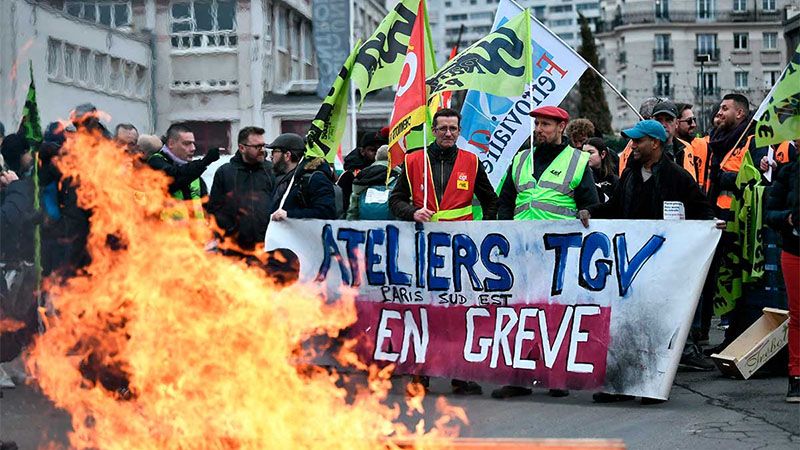 Francia vive otro d&iacute;a de protesta nacional contra la reforma de las pensiones