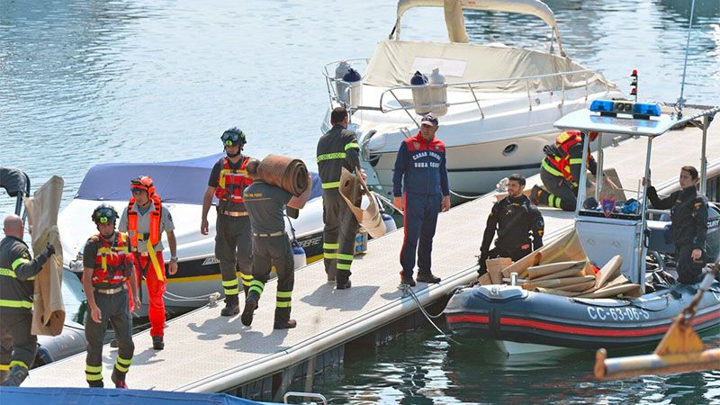 Agentes secretos israelíes e italianos iban en el barco que naufragó en un lago de Italia