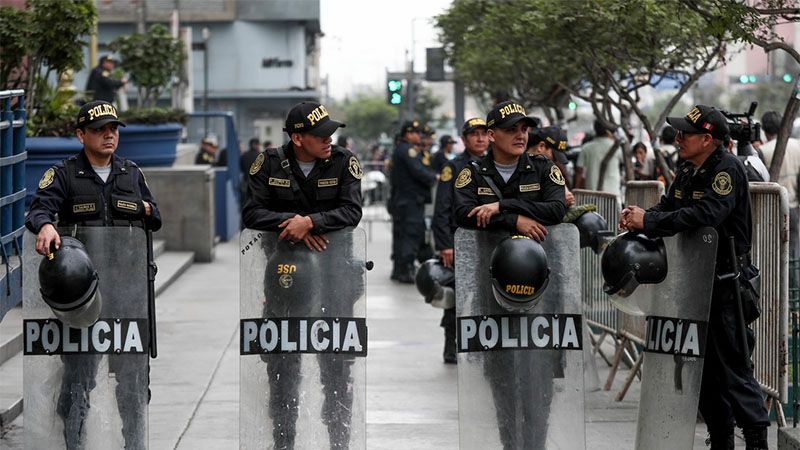 Desplegados 8.000 polic&iacute;as en Lima ante la tercera Toma de Lima de este lunes