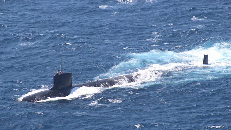 Submarino estadounidense con armas nucleares llega a Corea del Sur