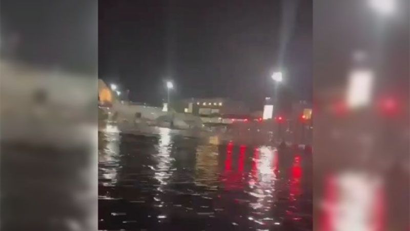 Fuertes lluvias inundan el aeropuerto de Frankfurt