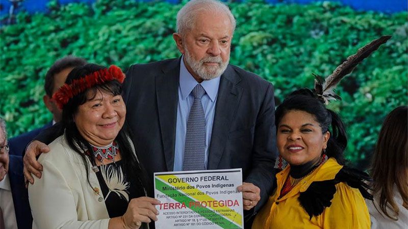 Lula firm&oacute; demarcaci&oacute;n de dos tierras ind&iacute;genas en Brasil