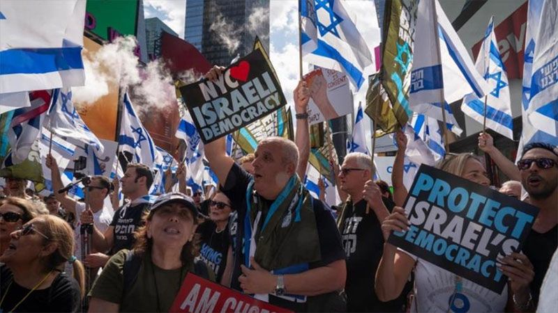 Manifestantes reciben a Netanyahu en EEUU con gritos de &ldquo;verg&uuml;enza&rdquo;